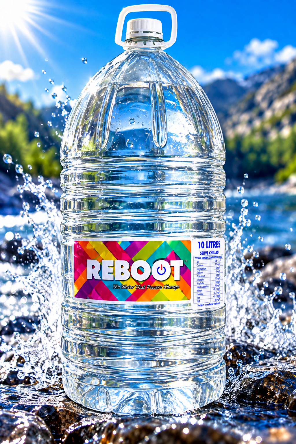 REBOOT taller 10 litre bottled water